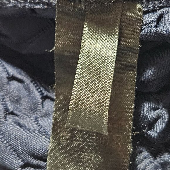 Navy Blue Textured Zip Up Hooded Jacket Womens Size Small Hoodie Winter Casual - Picture 4 of 4